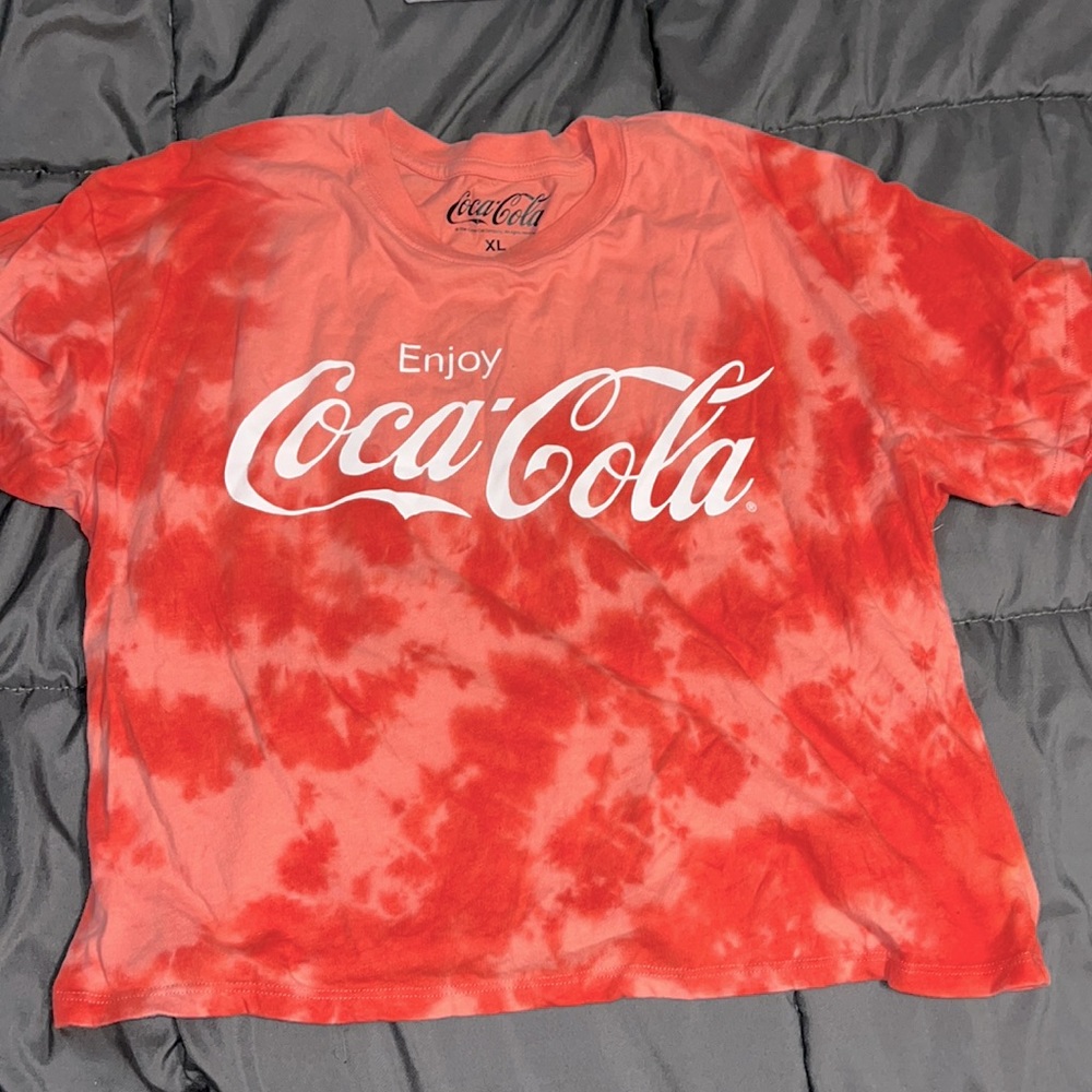 Coca Cola Boxy Cropped Tee Shirt